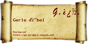 Gerle Ábel névjegykártya